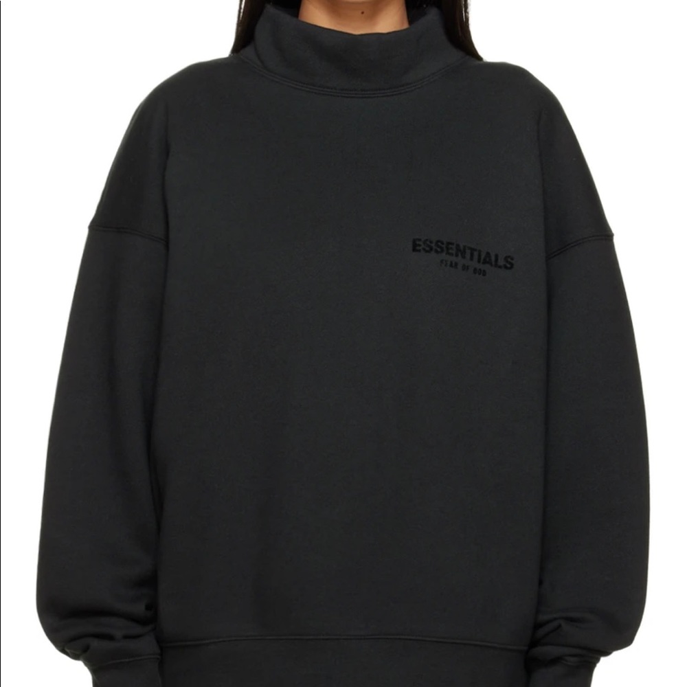 ESSENTIALS
Black Mock Neck Sweatshirt